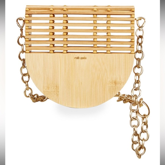 CULT GAIA
Ark Cutout Bamboo Flap Crossbody Bag In Natural NWT $260 fall  purse - Picture 4 of 11